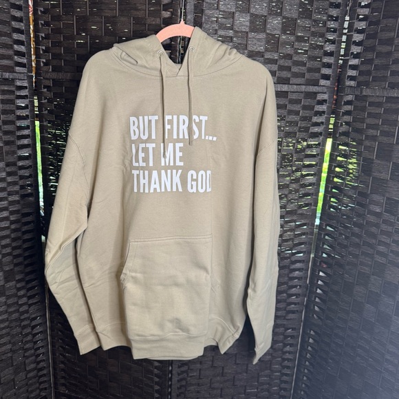 But First Let Me Thank God Hoodie Size XL NIP - Picture 1 of 2